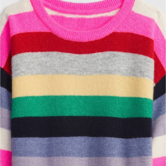 NWT Gap Kids Happy Striped Sweater Dress, Size Small - Picture 2 of 6
